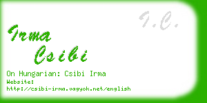 irma csibi business card